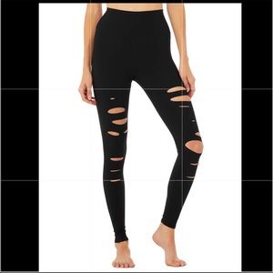 Alo high-waist ripped warrior legging